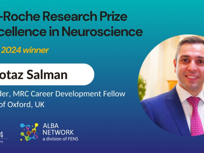 alba roche prize banner with Mootaz Salman's photo.