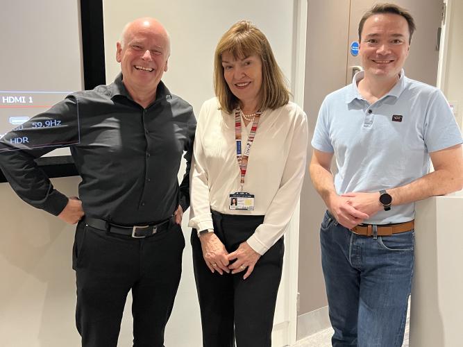 Robert Tampe with Carol Robinson and Simon Newstead