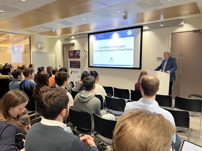 Professor Baumeister giving the KRED Talk