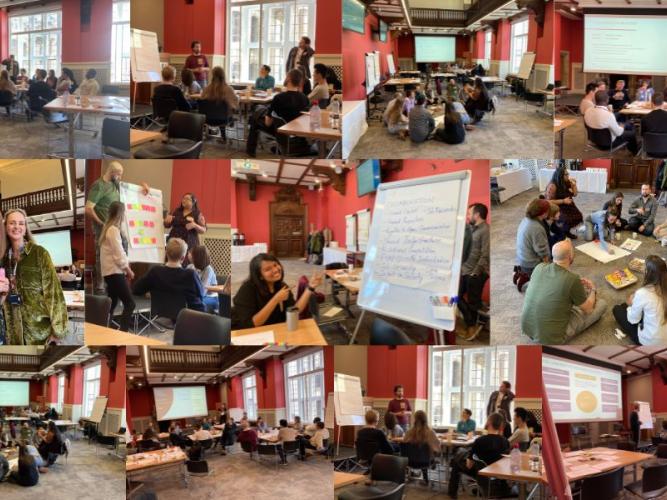 A collage of various photos taken during the Postdoc Away Day