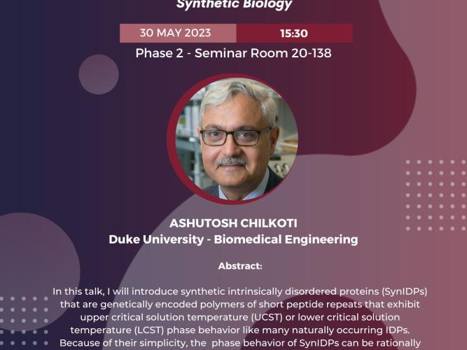 Kavli seminars poster Ashutosh Chilkoti's KRED Talk