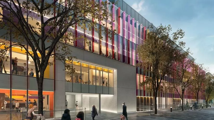 A Photograph of the New Biochemistry Building where Kavli Institute is located.