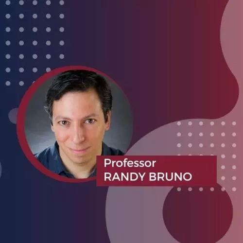 banner image with a photograph of professor randy bruno.