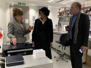 Carol Robinson giving the tour to Chi Onwurah, MP