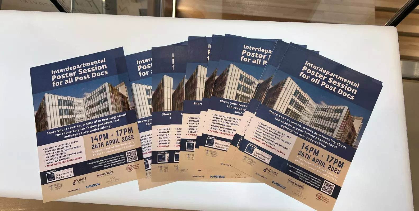Image of the poster session flyers.