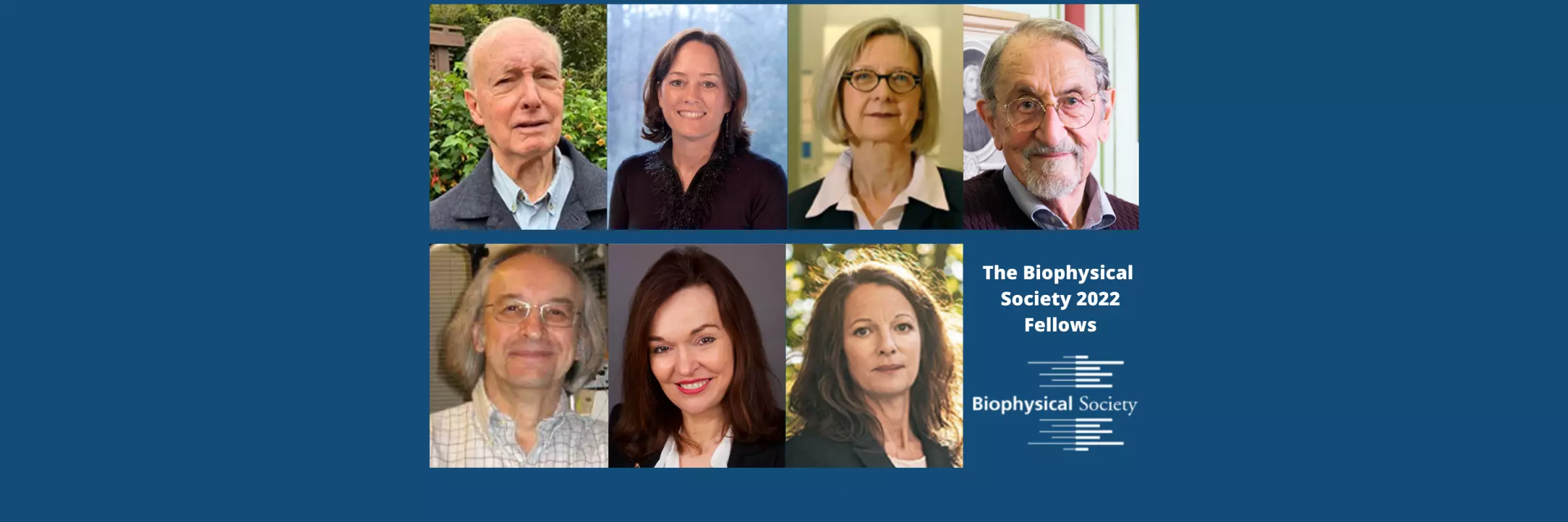 Main banner image showing the Biophysical Society 2022 Fellows.